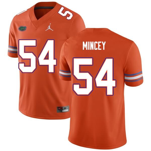 Men's NCAA Florida Gators Gerald Mincey #54 Stitched Authentic Nike Orange College Football Jersey ECA1565SS